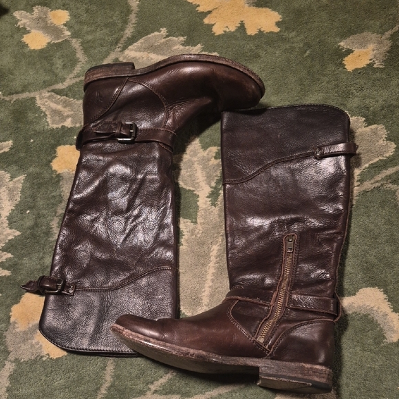 Frye Brown Leather Ankle Boots - Picture 9 of 14